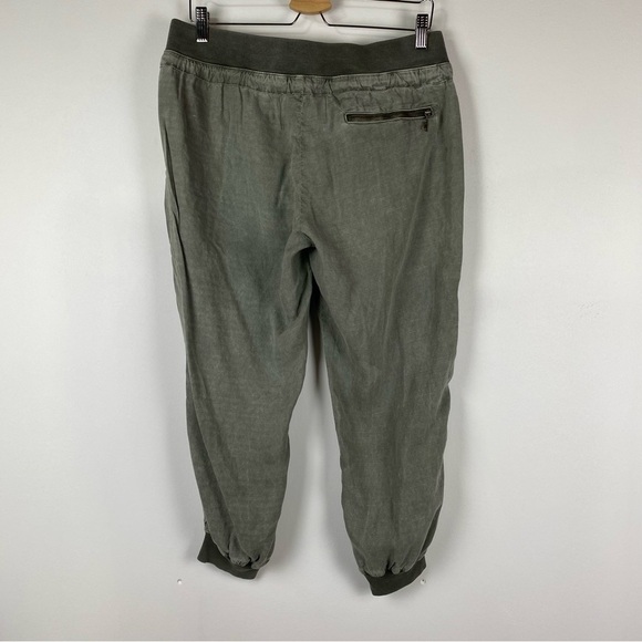 Bella Dahl Washed Army Green Zip Pocket Jogger, Size Medium - Picture 2 of 10